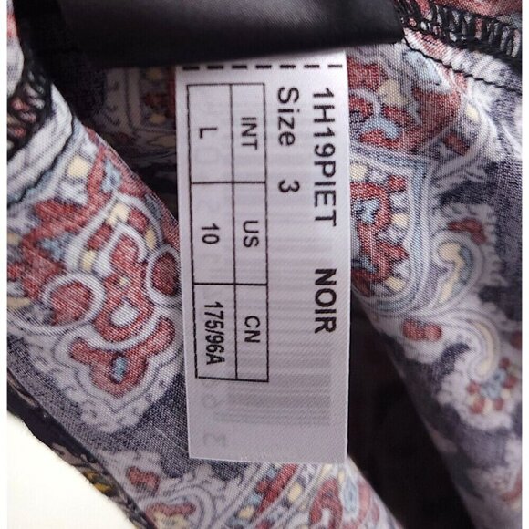 ba&sh Pietro Paisley-print Woven Shirt Size 3 US 10 Blue Multi - Picture 11 of 13